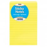 Tiger Sticky Notes Extra Large Ruled / Neon Yellow