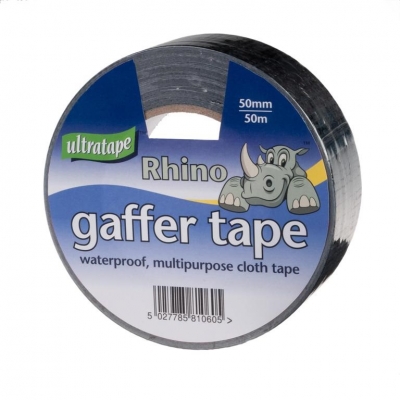 Ultratape Rhino 50mm X 50M Black Cloth Tape