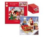 Christmas Square Traditional Outdoor Santa Pack of 10