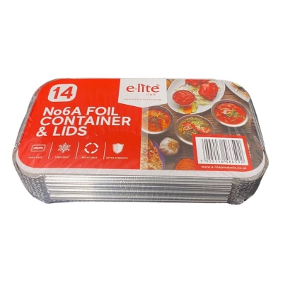 Foil Containers & Lids 14 Pack No 6A