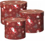 3pc Secret Santa Hat Box