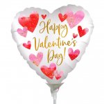 Satin Watercolor 9" Happy Valentines Day Balloon