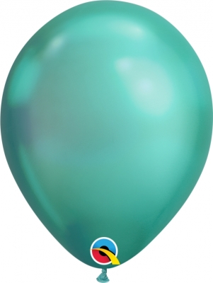 11" Round Chrome Green Qualatex Latex Balloons 25 Pack