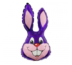 14" Purple Bunny Rabbit Head Foil Balloon