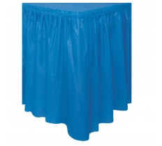 Royal Blue Solid Plastic Table Skirt 29"X14Ft