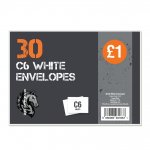 30 C6 White Envelopes