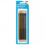 Tiger Premium Eraser Top Hb Pencils 6 Pack