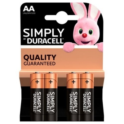 Duracell Basic AA Batteries 4 Pack X 20 ( £1.70 Each )