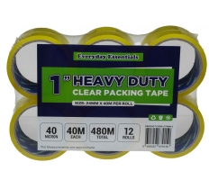 Clear Tape 1" x 12 pack