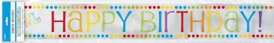 Rainbow Birthday Banner 12Ft