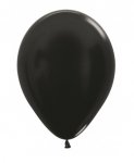 Sempertex 12" Metallic Black Latex Balloons 50 Pack