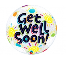 22" Get Well Soon Sunny Day Bubble Balloon