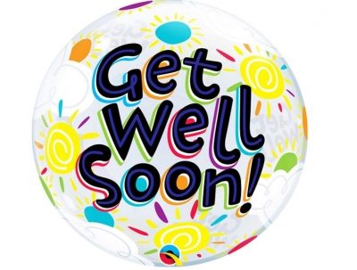 22" Get Well Soon Sunny Day Bubble Balloon