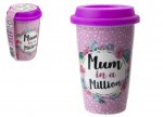 DOUBLE WALL CUP WITH LID MUM DESIGN 320ml