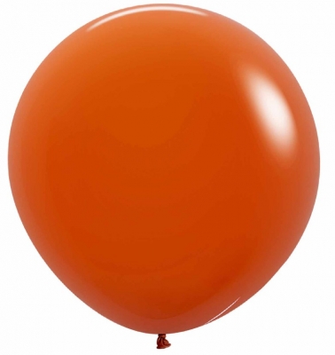 Sempertex Solid Sunset Orange 24" Latex Balloons 3 Pack