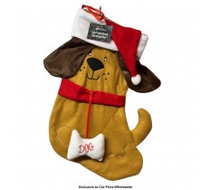 Brown Dog Stocking 21 x 47cm