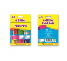 Tallon 6 X 20ml Glitter Paint Pots