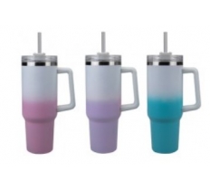 Double Wall Ombre Drinking Cup with Straw 40oz ( Assorted )