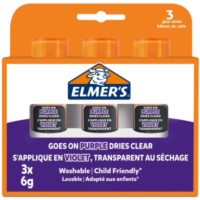 Elmers 6G Purple Stick Glue X 3