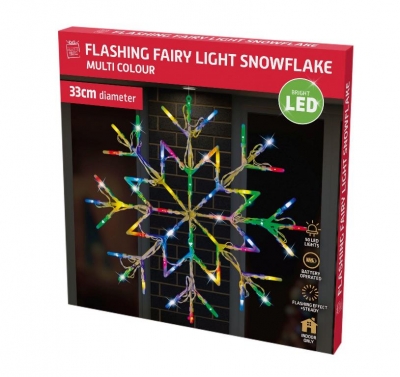 Led Snowflake Silhouette Light Multi