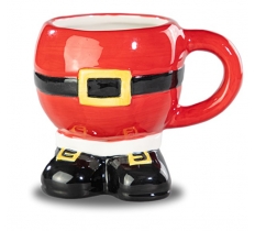 Christmas Festive Santa Ceramic Belly Mug