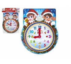 ELF KIDS BEDTIME CLOCK WITH ADJUSTABLE HANDS 10.5" X 13"