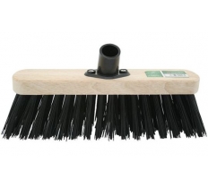 12" Black PVC Broom Head with Socket