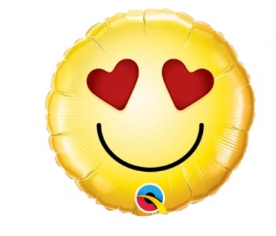 Qualatex 09" Round Balloon Smiley Love