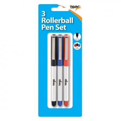 Tiger Rollerball Pen Set 3 Pack