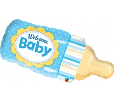 Qualatex 39" Welcome Baby Bottle Blue