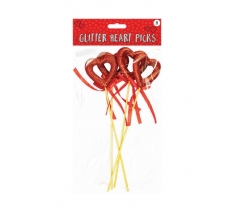 Valentines Day Heart Picks 4 Pack