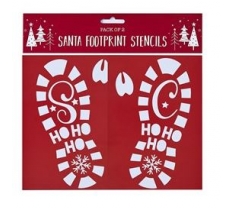 Christmas Santa Footprint Stencil 2 Pack