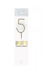 Birthday Glitz Gold Sparkler 7" Number 5