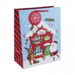 Santa Grotto Large Gift Bag ( 265mm X 330mm X 140mm )