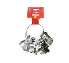 XMAS COOKIE CUTTERS 8pc ON RING