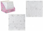 Colour Your Own Mum Canvas 25cm X 25cm 2 Assorted