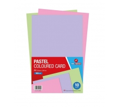Mail Master A4 Assorted Coloured Pastel Card 10 Pack