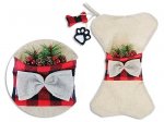 Christmas Pet Bone Stocking 26 X 42cm