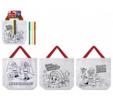 Colour Your own Elf Bag With Pens ( Assorted Designs )