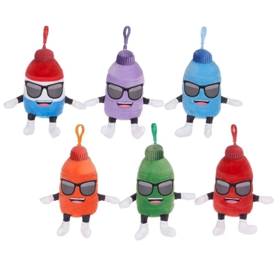 Squeeze Squishy 13cm Energy Drink Character With Bag Clip