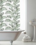 Leaf Design Shower Curtains with Rings