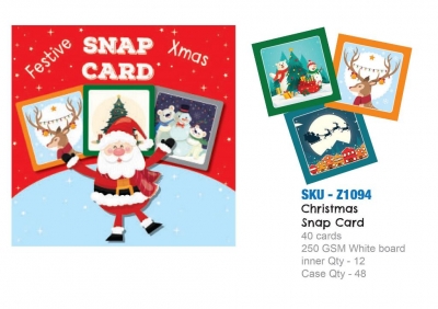 Deluxe Christmas Snap Cards 40 Pack