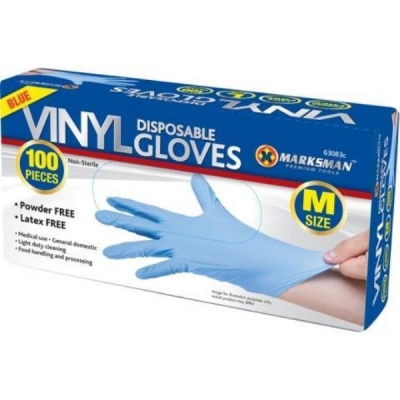 Blue Vinyl Powder Free Gloves Medium ( NT63085C )