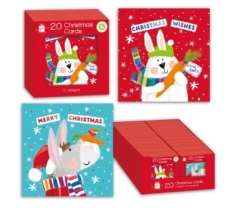 Christmas Cards Mini Square Cute 20pack