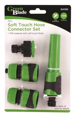 4pc Soft Touch Hose Connector Set