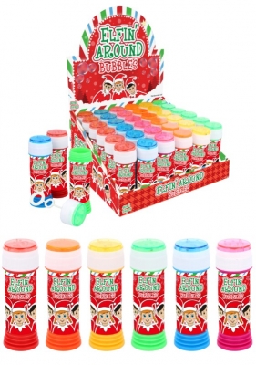 Elfin Around Christmas Bubble Tubs with Wand (50ml) X 36PC