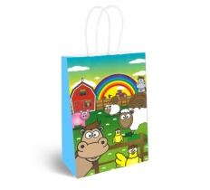 Farm Animal Paper Party Bag with Handles (16 x 22 x 8cm)