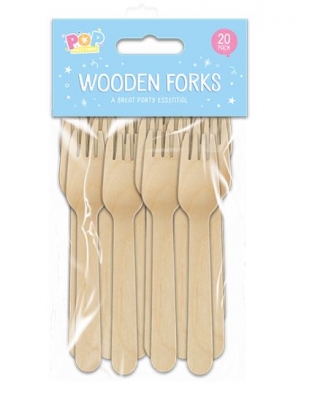 Wooden Forks 20 Pack