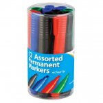 Assorted Tiger Chisel Tip 2mm Permanent Markers 12 Pack