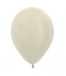 Satin Solid Ivory 12" Latex Balloons 30cm- 25 Pack